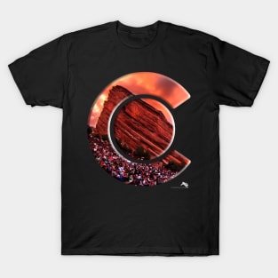 Red Rocks Amphitheater - Colorado State Flag T-Shirt